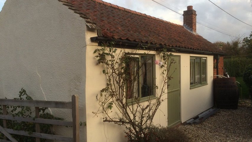 Farrow & Ball coloured wood with Sandtex Exteria Masonry paint